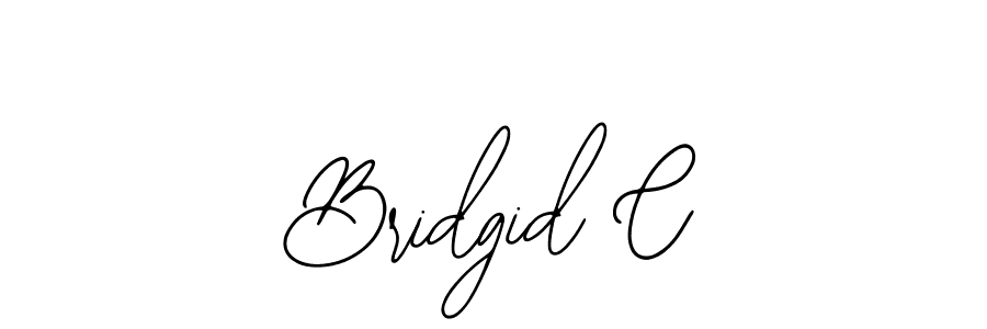 if you are searching for the best signature style for your name Bridgid C. so please give up your signature search. here we have designed multiple signature styles  using Bearetta-2O07w. Bridgid C signature style 12 images and pictures png