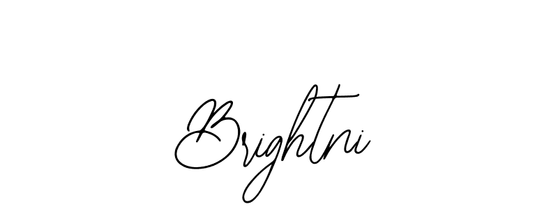 How to make Brightni name signature. Use Bearetta-2O07w style for creating short signs online. This is the latest handwritten sign. Brightni signature style 12 images and pictures png