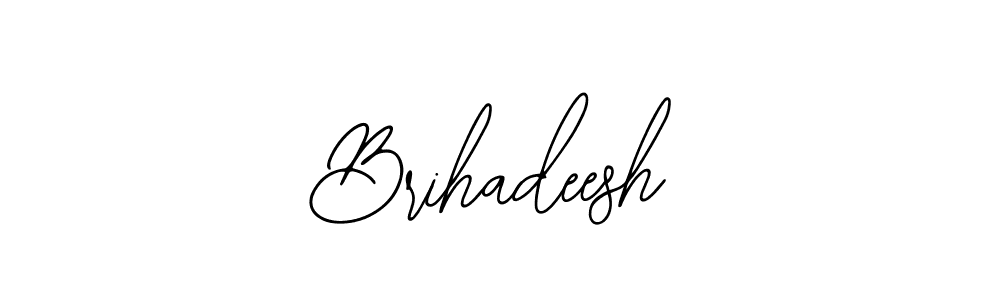 if you are searching for the best signature style for your name Brihadeesh. so please give up your signature search. here we have designed multiple signature styles  using Bearetta-2O07w. Brihadeesh signature style 12 images and pictures png