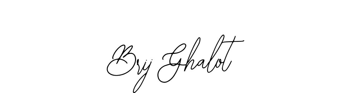 Use a signature maker to create a handwritten signature online. With this signature software, you can design (Bearetta-2O07w) your own signature for name Brij Ghalot. Brij Ghalot signature style 12 images and pictures png