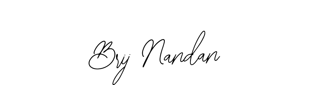 The best way (Bearetta-2O07w) to make a short signature is to pick only two or three words in your name. The name Brij Nandan include a total of six letters. For converting this name. Brij Nandan signature style 12 images and pictures png