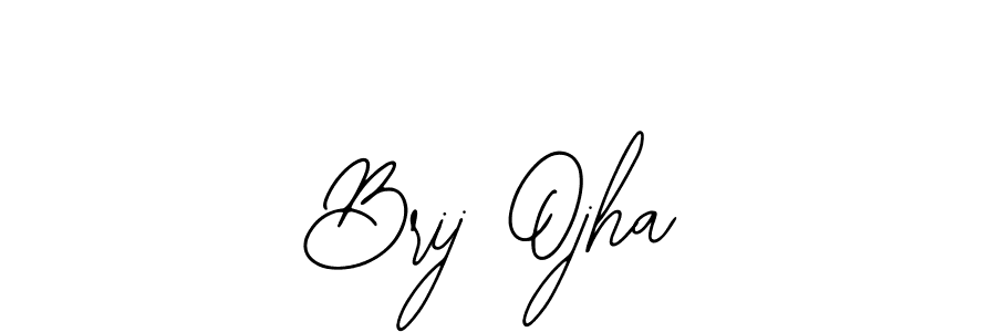 Bearetta-2O07w is a professional signature style that is perfect for those who want to add a touch of class to their signature. It is also a great choice for those who want to make their signature more unique. Get Brij Ojha name to fancy signature for free. Brij Ojha signature style 12 images and pictures png