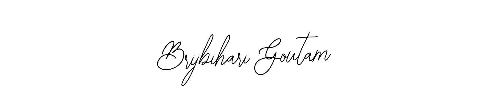 It looks lik you need a new signature style for name Brijbihari Goutam. Design unique handwritten (Bearetta-2O07w) signature with our free signature maker in just a few clicks. Brijbihari Goutam signature style 12 images and pictures png