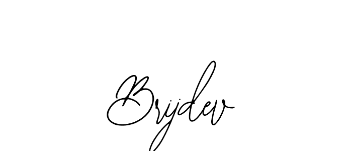 Use a signature maker to create a handwritten signature online. With this signature software, you can design (Bearetta-2O07w) your own signature for name Brijdev. Brijdev signature style 12 images and pictures png