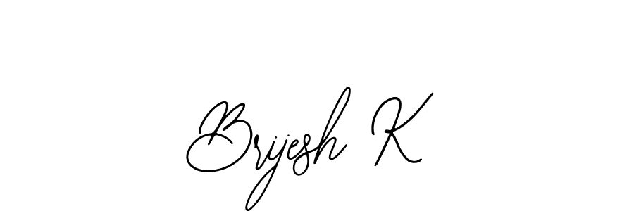 Also we have Brijesh K name is the best signature style. Create professional handwritten signature collection using Bearetta-2O07w autograph style. Brijesh K signature style 12 images and pictures png