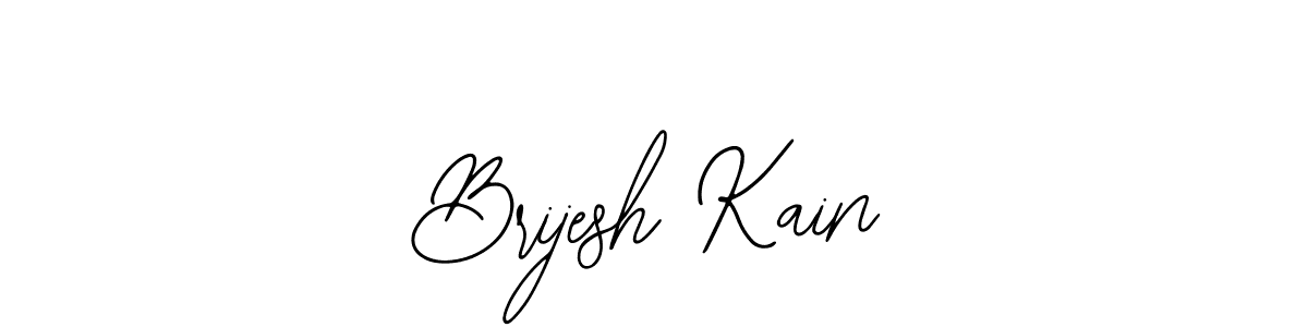 How to make Brijesh Kain name signature. Use Bearetta-2O07w style for creating short signs online. This is the latest handwritten sign. Brijesh Kain signature style 12 images and pictures png