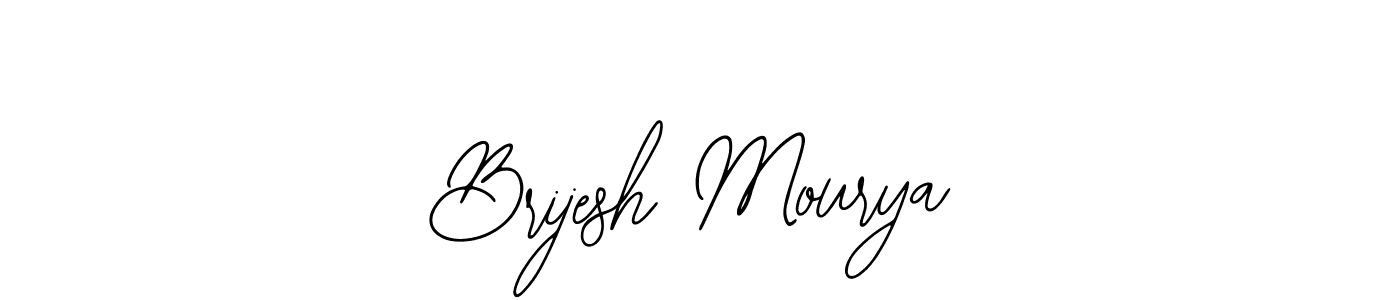 How to make Brijesh Mourya name signature. Use Bearetta-2O07w style for creating short signs online. This is the latest handwritten sign. Brijesh Mourya signature style 12 images and pictures png