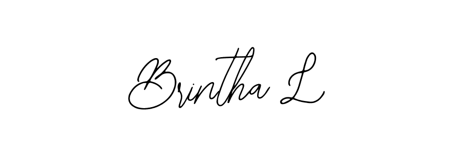 Similarly Bearetta-2O07w is the best handwritten signature design. Signature creator online .You can use it as an online autograph creator for name Brintha L. Brintha L signature style 12 images and pictures png