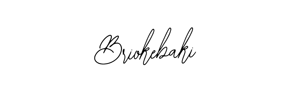 Design your own signature with our free online signature maker. With this signature software, you can create a handwritten (Bearetta-2O07w) signature for name Briokebaki. Briokebaki signature style 12 images and pictures png