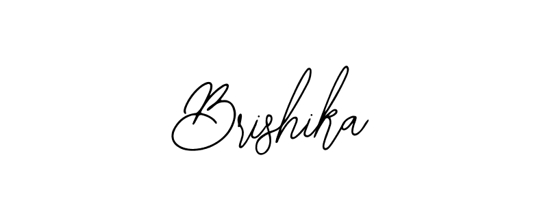 Use a signature maker to create a handwritten signature online. With this signature software, you can design (Bearetta-2O07w) your own signature for name Brishika. Brishika signature style 12 images and pictures png