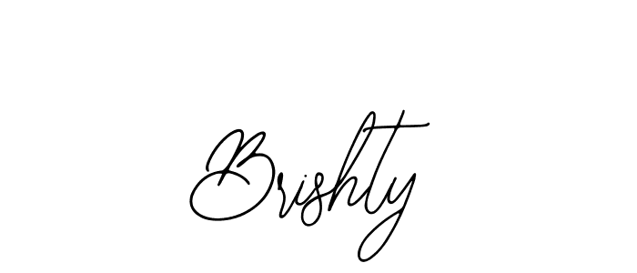How to make Brishty name signature. Use Bearetta-2O07w style for creating short signs online. This is the latest handwritten sign. Brishty signature style 12 images and pictures png