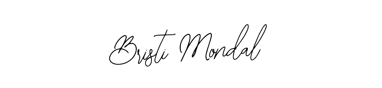 How to make Bristi Mondal name signature. Use Bearetta-2O07w style for creating short signs online. This is the latest handwritten sign. Bristi Mondal signature style 12 images and pictures png