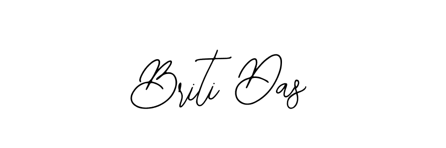 How to make Briti Das name signature. Use Bearetta-2O07w style for creating short signs online. This is the latest handwritten sign. Briti Das signature style 12 images and pictures png