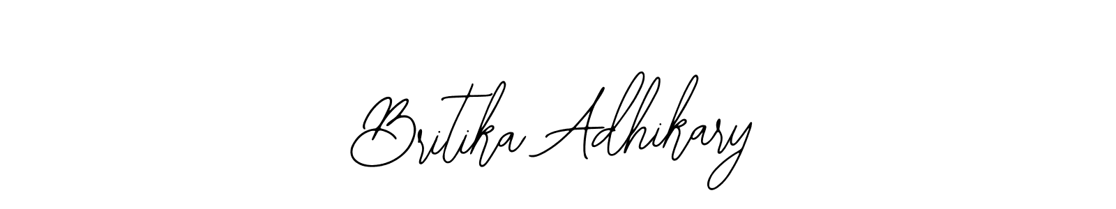 How to make Britika Adhikary signature? Bearetta-2O07w is a professional autograph style. Create handwritten signature for Britika Adhikary name. Britika Adhikary signature style 12 images and pictures png