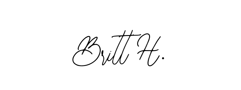This is the best signature style for the Britt H. name. Also you like these signature font (Bearetta-2O07w). Mix name signature. Britt H. signature style 12 images and pictures png