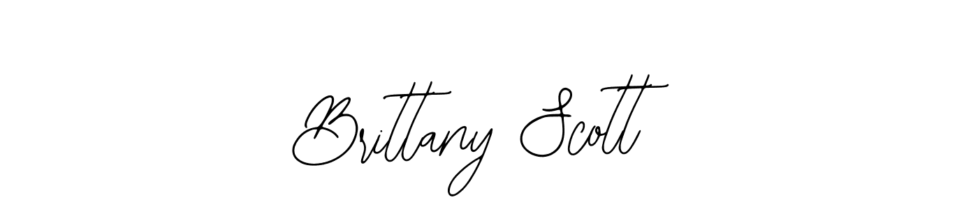 How to make Brittany Scott name signature. Use Bearetta-2O07w style for creating short signs online. This is the latest handwritten sign. Brittany Scott signature style 12 images and pictures png