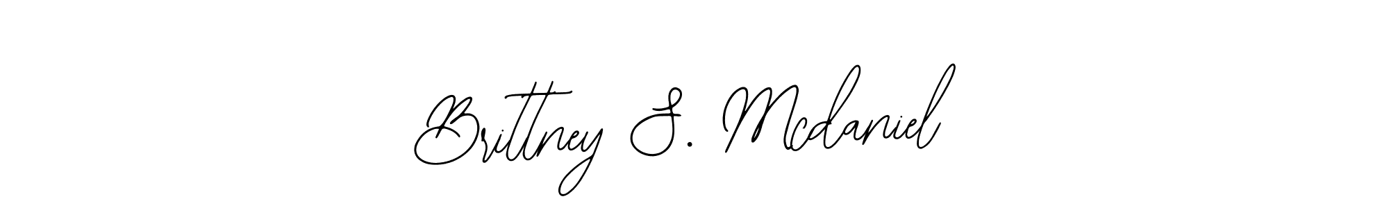 Design your own signature with our free online signature maker. With this signature software, you can create a handwritten (Bearetta-2O07w) signature for name Brittney S. Mcdaniel. Brittney S. Mcdaniel signature style 12 images and pictures png