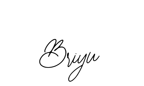 How to make Briyu name signature. Use Bearetta-2O07w style for creating short signs online. This is the latest handwritten sign. Briyu signature style 12 images and pictures png