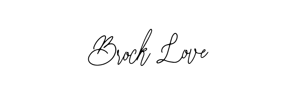How to make Brock Love name signature. Use Bearetta-2O07w style for creating short signs online. This is the latest handwritten sign. Brock Love signature style 12 images and pictures png