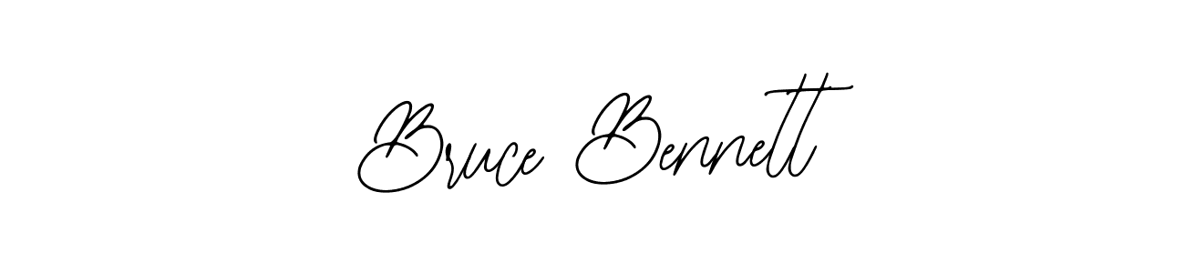 How to make Bruce Bennett name signature. Use Bearetta-2O07w style for creating short signs online. This is the latest handwritten sign. Bruce Bennett signature style 12 images and pictures png
