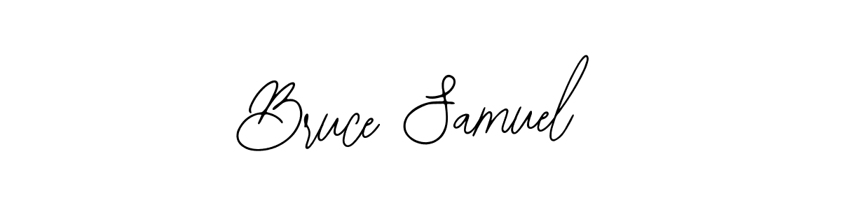 You should practise on your own different ways (Bearetta-2O07w) to write your name (Bruce Samuel) in signature. don't let someone else do it for you. Bruce Samuel signature style 12 images and pictures png