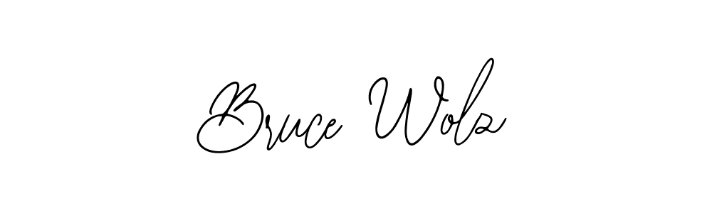 Also You can easily find your signature by using the search form. We will create Bruce Wolz name handwritten signature images for you free of cost using Bearetta-2O07w sign style. Bruce Wolz signature style 12 images and pictures png
