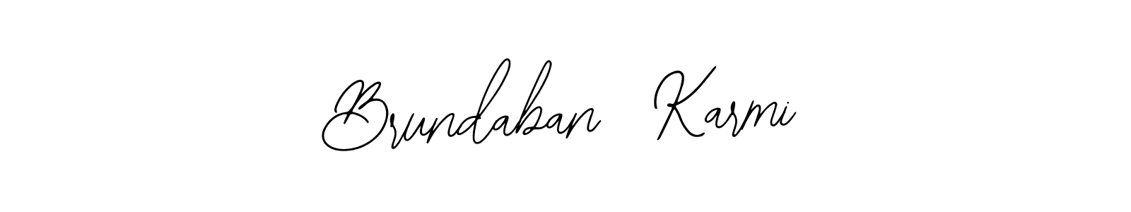 How to make Brundaban  Karmi name signature. Use Bearetta-2O07w style for creating short signs online. This is the latest handwritten sign. Brundaban  Karmi signature style 12 images and pictures png