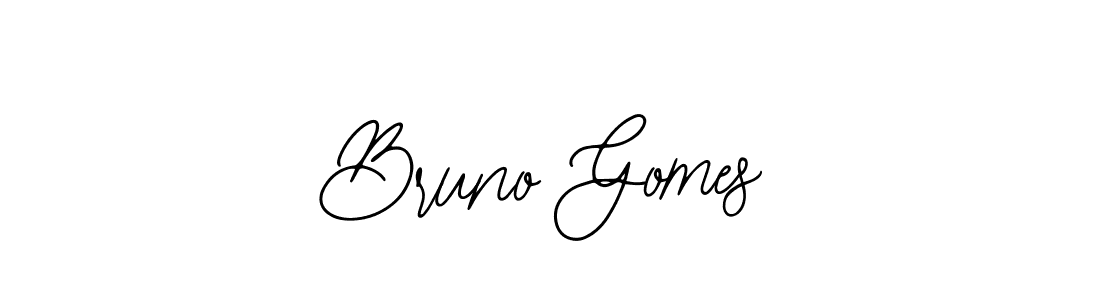 How to make Bruno Gomes name signature. Use Bearetta-2O07w style for creating short signs online. This is the latest handwritten sign. Bruno Gomes signature style 12 images and pictures png