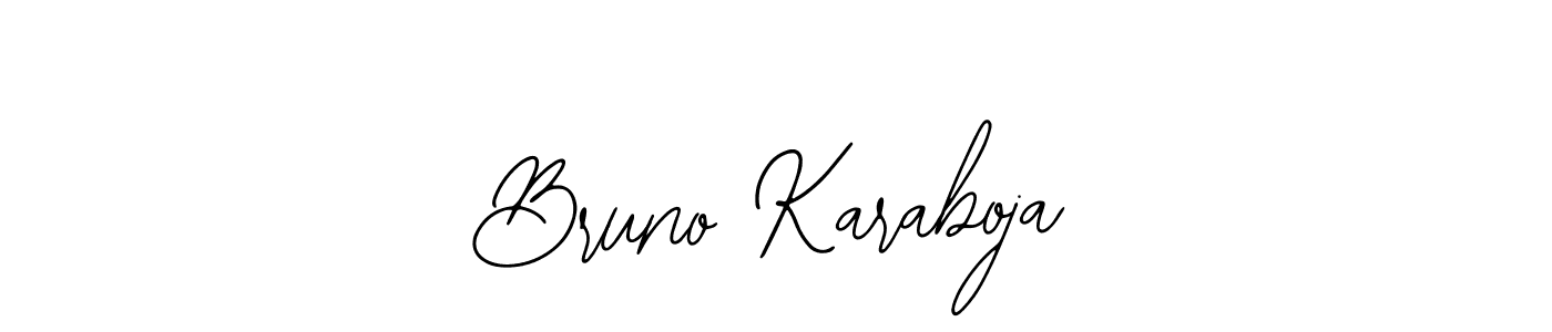 Bearetta-2O07w is a professional signature style that is perfect for those who want to add a touch of class to their signature. It is also a great choice for those who want to make their signature more unique. Get Bruno Karaboja name to fancy signature for free. Bruno Karaboja signature style 12 images and pictures png