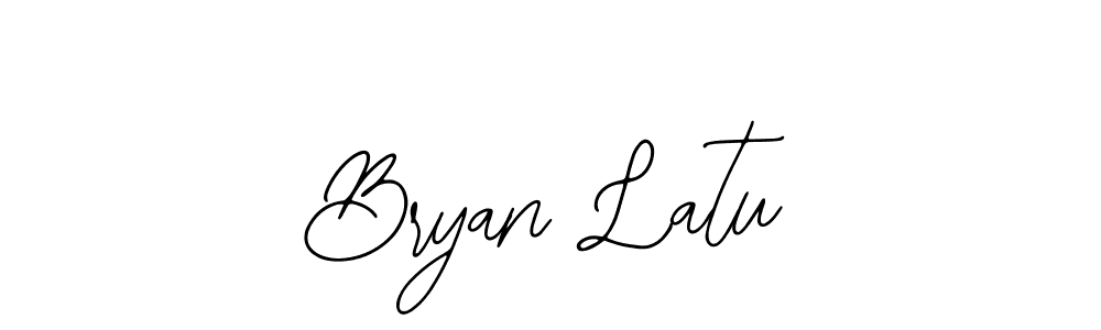 Use a signature maker to create a handwritten signature online. With this signature software, you can design (Bearetta-2O07w) your own signature for name Bryan Latu. Bryan Latu signature style 12 images and pictures png