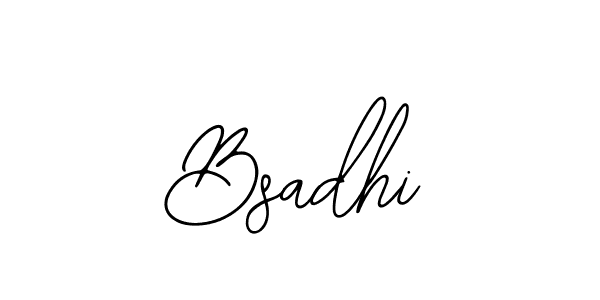 Make a beautiful signature design for name Bsadhi. With this signature (Bearetta-2O07w) style, you can create a handwritten signature for free. Bsadhi signature style 12 images and pictures png