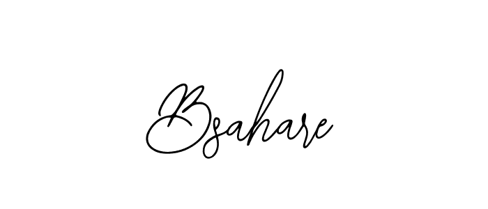 Make a beautiful signature design for name Bsahare. With this signature (Bearetta-2O07w) style, you can create a handwritten signature for free. Bsahare signature style 12 images and pictures png