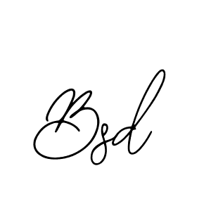 Design your own signature with our free online signature maker. With this signature software, you can create a handwritten (Bearetta-2O07w) signature for name Bsd. Bsd signature style 12 images and pictures png