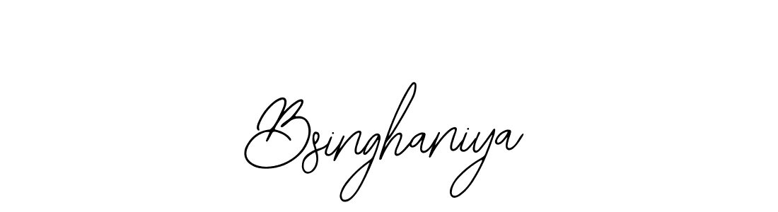 Make a beautiful signature design for name Bsinghaniya. With this signature (Bearetta-2O07w) style, you can create a handwritten signature for free. Bsinghaniya signature style 12 images and pictures png