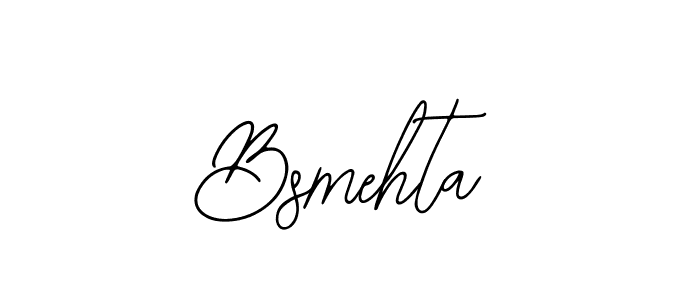 Use a signature maker to create a handwritten signature online. With this signature software, you can design (Bearetta-2O07w) your own signature for name Bsmehta. Bsmehta signature style 12 images and pictures png