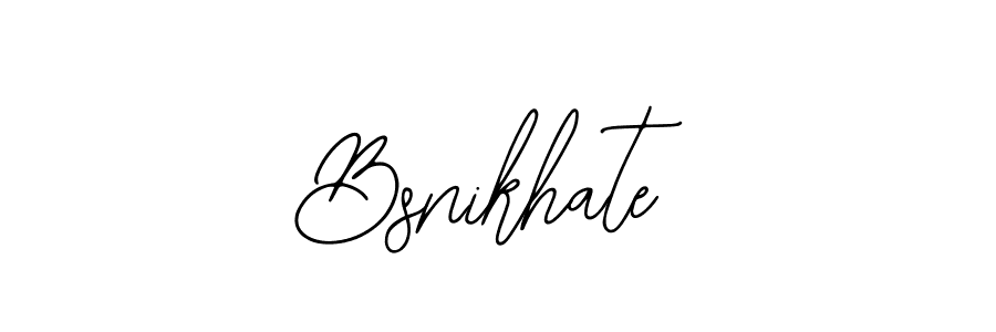 Use a signature maker to create a handwritten signature online. With this signature software, you can design (Bearetta-2O07w) your own signature for name Bsnikhate. Bsnikhate signature style 12 images and pictures png