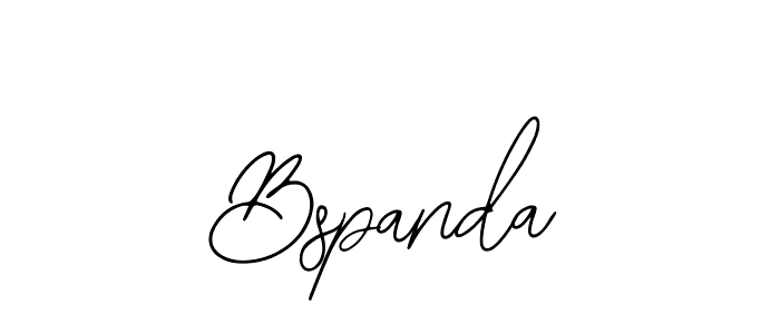 Use a signature maker to create a handwritten signature online. With this signature software, you can design (Bearetta-2O07w) your own signature for name Bspanda. Bspanda signature style 12 images and pictures png