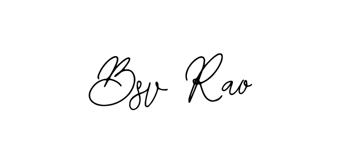 You should practise on your own different ways (Bearetta-2O07w) to write your name (Bsv Rao) in signature. don't let someone else do it for you. Bsv Rao signature style 12 images and pictures png