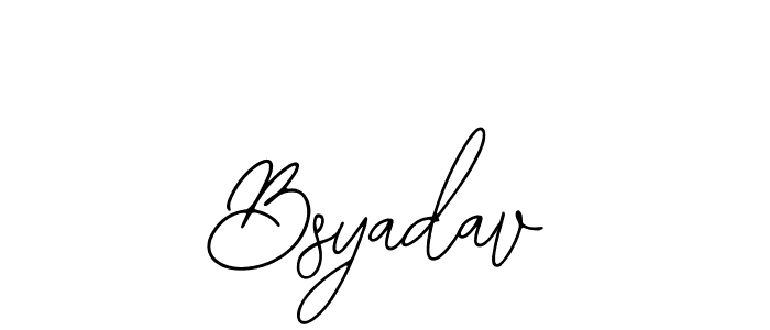 The best way (Bearetta-2O07w) to make a short signature is to pick only two or three words in your name. The name Bsyadav include a total of six letters. For converting this name. Bsyadav signature style 12 images and pictures png