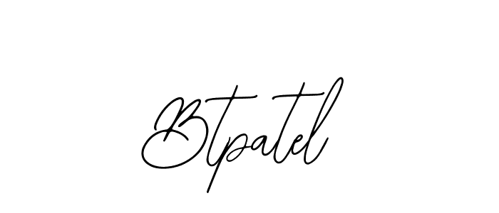 Design your own signature with our free online signature maker. With this signature software, you can create a handwritten (Bearetta-2O07w) signature for name Btpatel. Btpatel signature style 12 images and pictures png