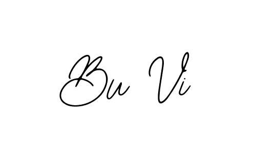 How to make Bu Vi name signature. Use Bearetta-2O07w style for creating short signs online. This is the latest handwritten sign. Bu Vi signature style 12 images and pictures png