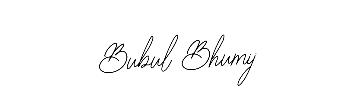 Use a signature maker to create a handwritten signature online. With this signature software, you can design (Bearetta-2O07w) your own signature for name Bubul Bhumij. Bubul Bhumij signature style 12 images and pictures png