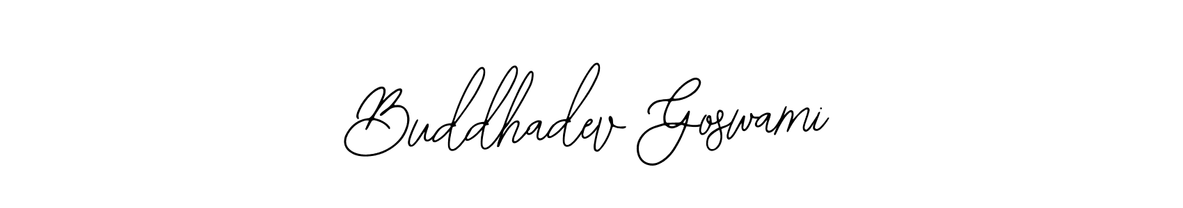 How to make Buddhadev Goswami name signature. Use Bearetta-2O07w style for creating short signs online. This is the latest handwritten sign. Buddhadev Goswami signature style 12 images and pictures png