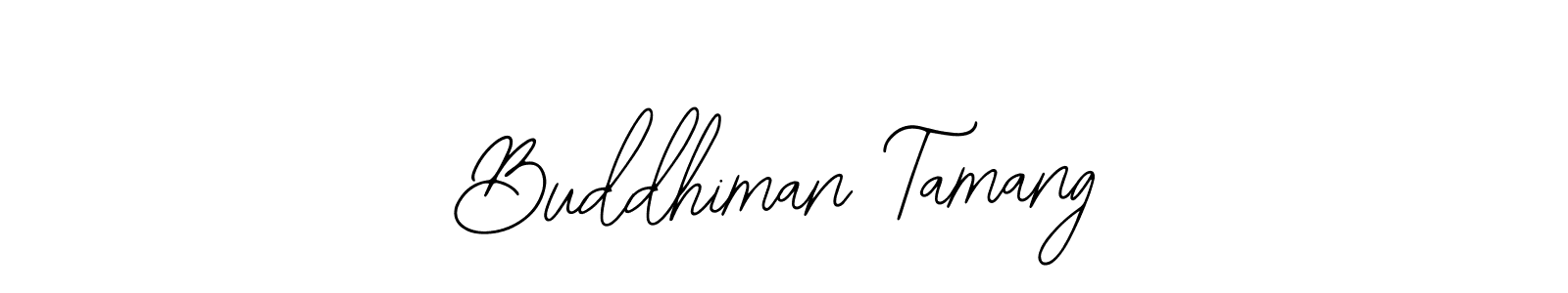 How to make Buddhiman Tamang name signature. Use Bearetta-2O07w style for creating short signs online. This is the latest handwritten sign. Buddhiman Tamang signature style 12 images and pictures png