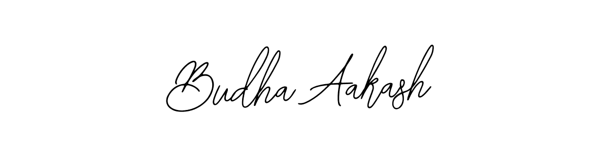 How to make Budha Aakash name signature. Use Bearetta-2O07w style for creating short signs online. This is the latest handwritten sign. Budha Aakash signature style 12 images and pictures png