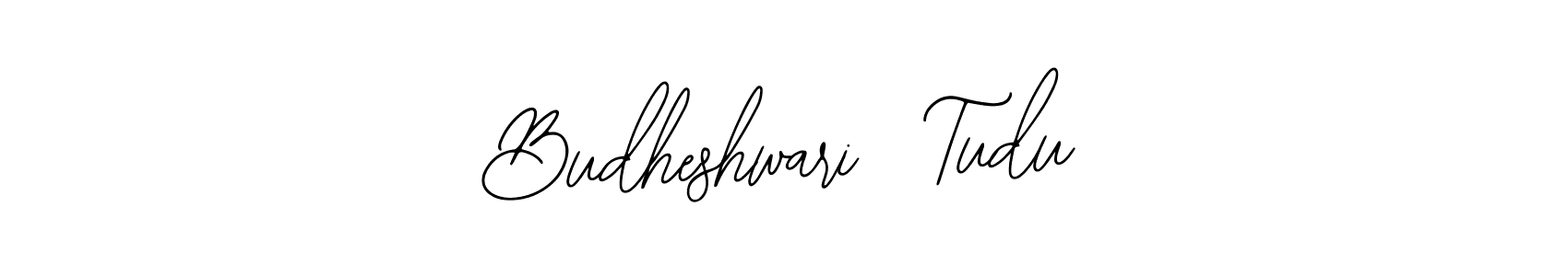 Use a signature maker to create a handwritten signature online. With this signature software, you can design (Bearetta-2O07w) your own signature for name Budheshwari  Tudu. Budheshwari  Tudu signature style 12 images and pictures png