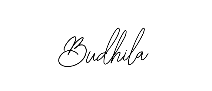 How to make Budhila name signature. Use Bearetta-2O07w style for creating short signs online. This is the latest handwritten sign. Budhila signature style 12 images and pictures png