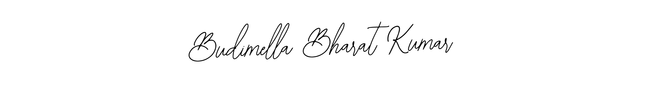 How to make Budimella Bharat Kumar name signature. Use Bearetta-2O07w style for creating short signs online. This is the latest handwritten sign. Budimella Bharat Kumar signature style 12 images and pictures png