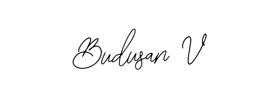 How to make Budusan V signature? Bearetta-2O07w is a professional autograph style. Create handwritten signature for Budusan V name. Budusan V signature style 12 images and pictures png