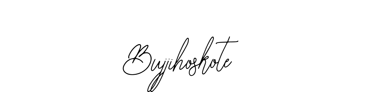 if you are searching for the best signature style for your name Bujjihoskote. so please give up your signature search. here we have designed multiple signature styles  using Bearetta-2O07w. Bujjihoskote signature style 12 images and pictures png